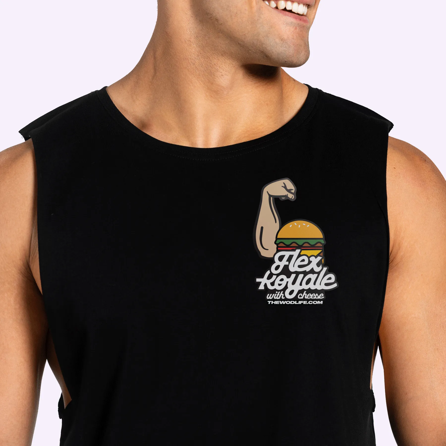 The WOD Life - MEN'S MUSCLE TANK - FLEX ROYALE WITH CHEESE