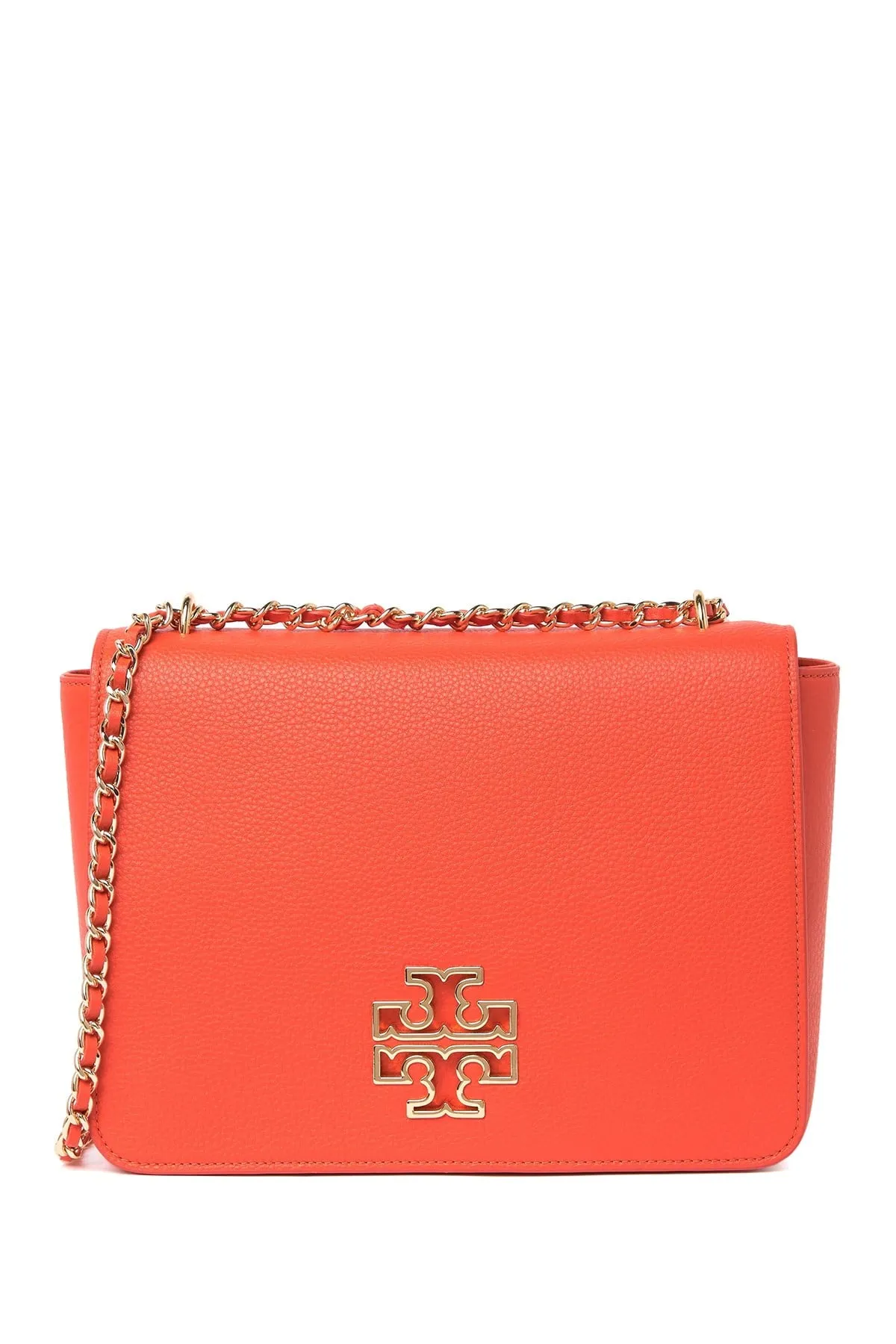 Tory Burch Spiced Orange Britten Large Adjustable Shoulder Bag