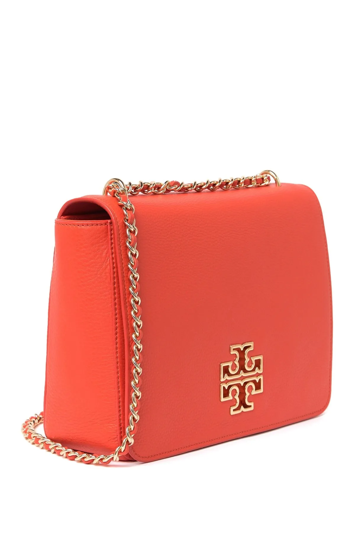 Tory Burch Spiced Orange Britten Large Adjustable Shoulder Bag