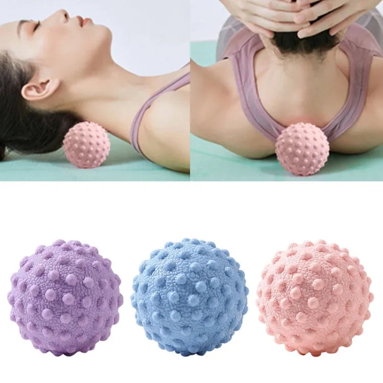 TPR Solid Bump Fascia Ball Foot Reflexology Yoga Massage Ball(Purple)