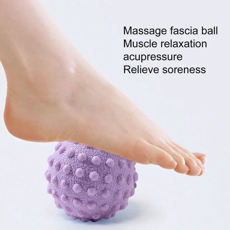 TPR Solid Bump Fascia Ball Foot Reflexology Yoga Massage Ball(Purple)