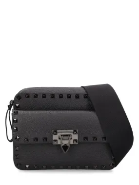 Valentino Garavani   Rockstud grained leather crossbody bag 