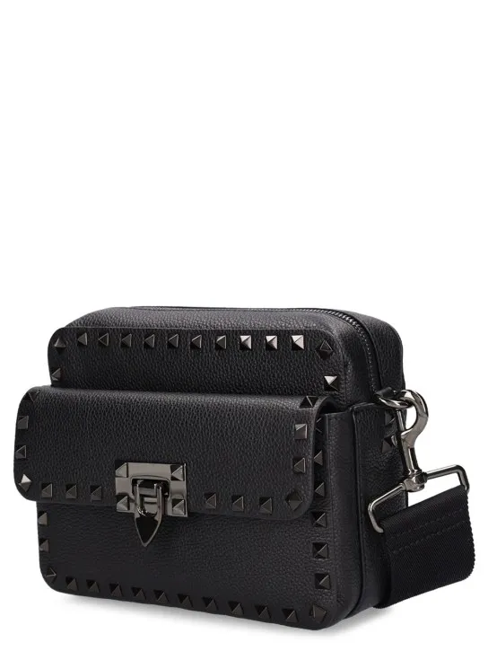 Valentino Garavani   Rockstud grained leather crossbody bag 