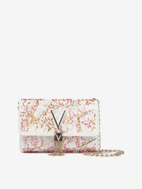 Valentino Girls Divina Embroidery Flap Bag in White (W: 17cm)