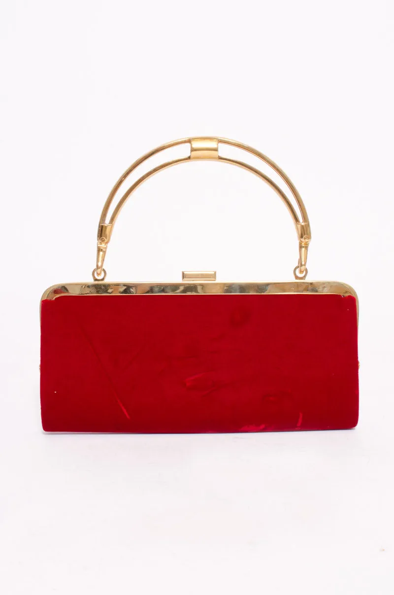 VELVET EVENING BAG