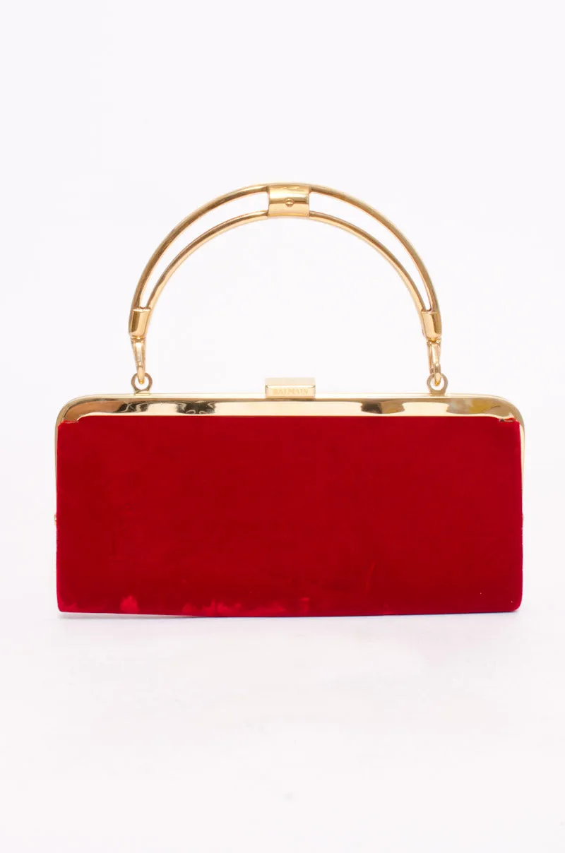 VELVET EVENING BAG