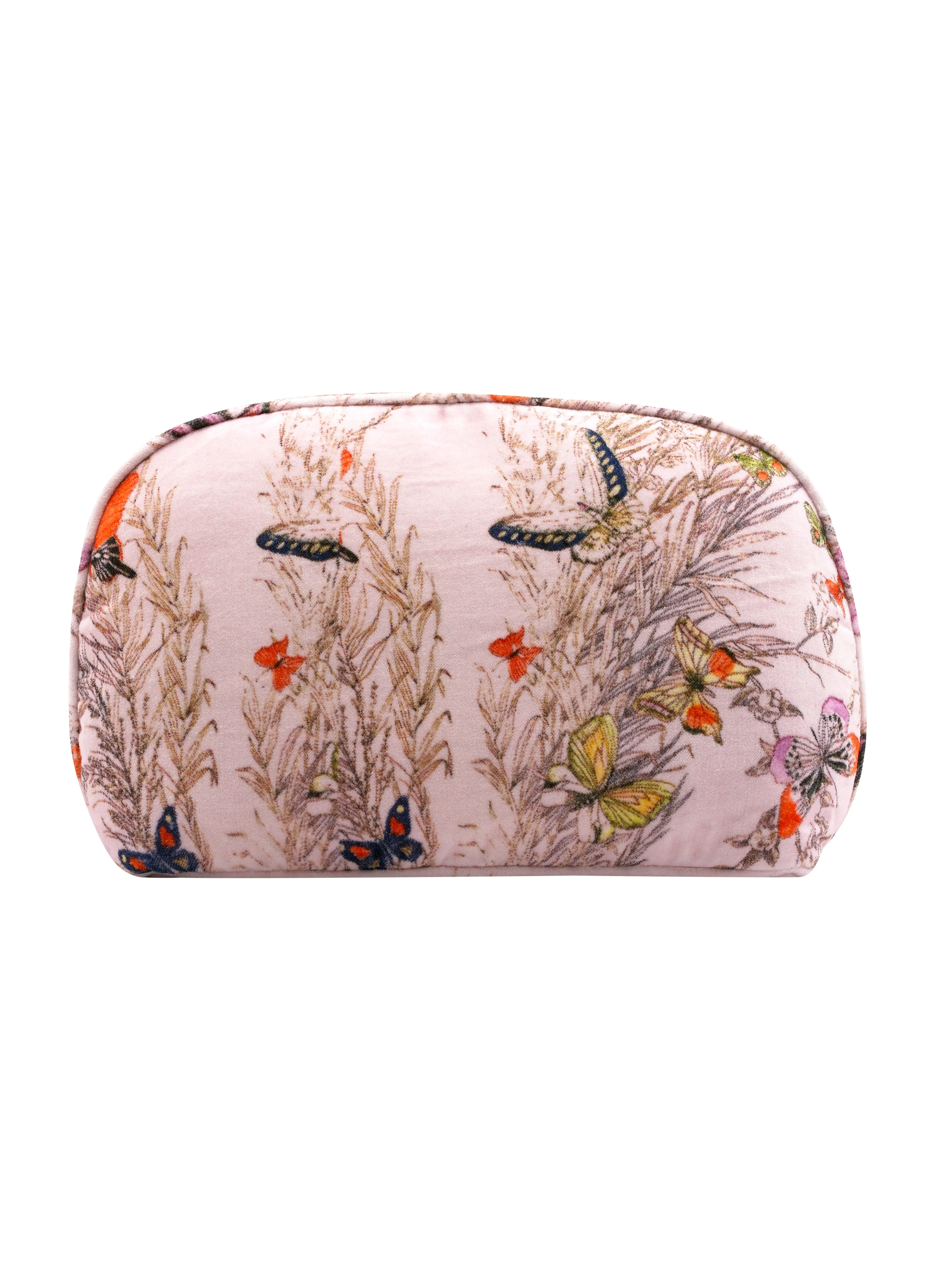 Velvet Half Moon Cosmetic Bag Evening Flutters