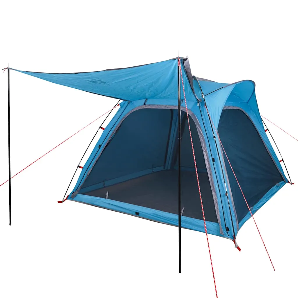 vidaXL Camping Tent 4-Person Blue Quick Release Waterproof