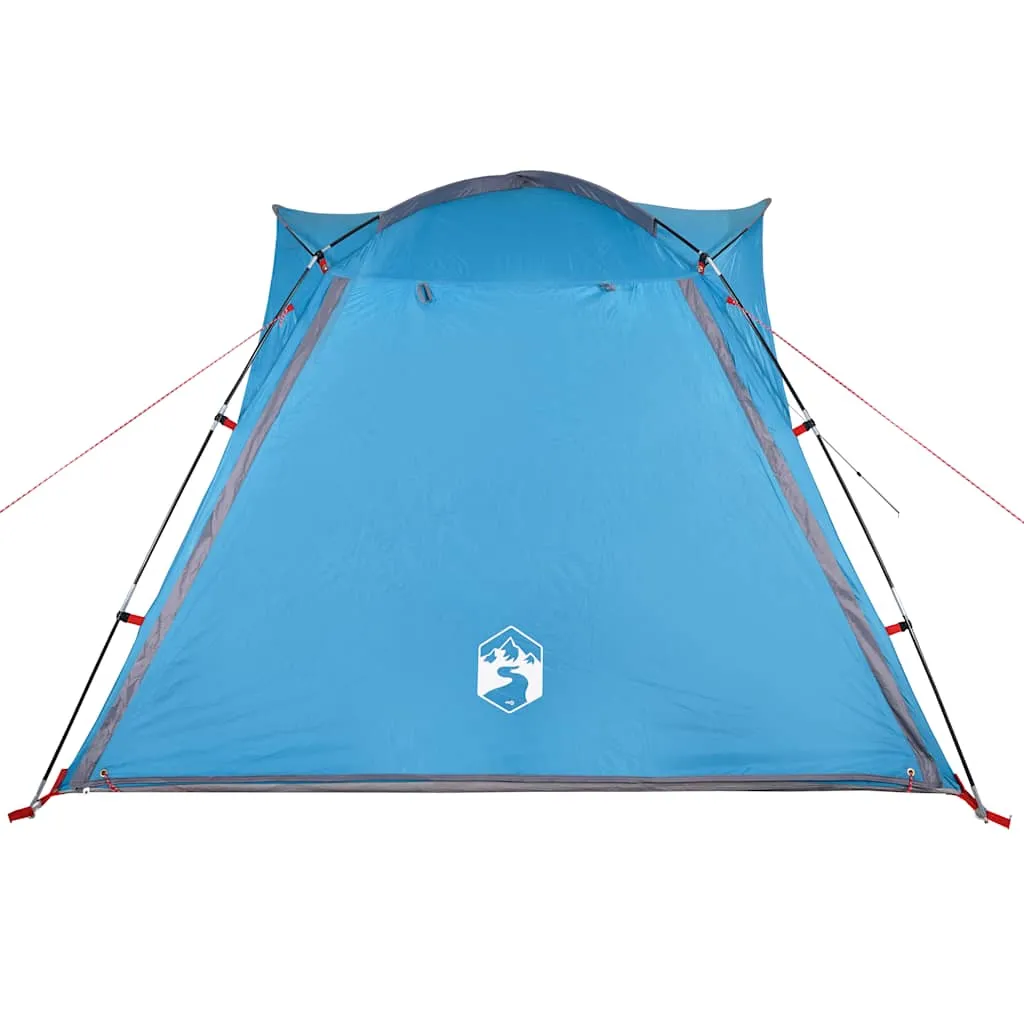 vidaXL Camping Tent 4-Person Blue Quick Release Waterproof