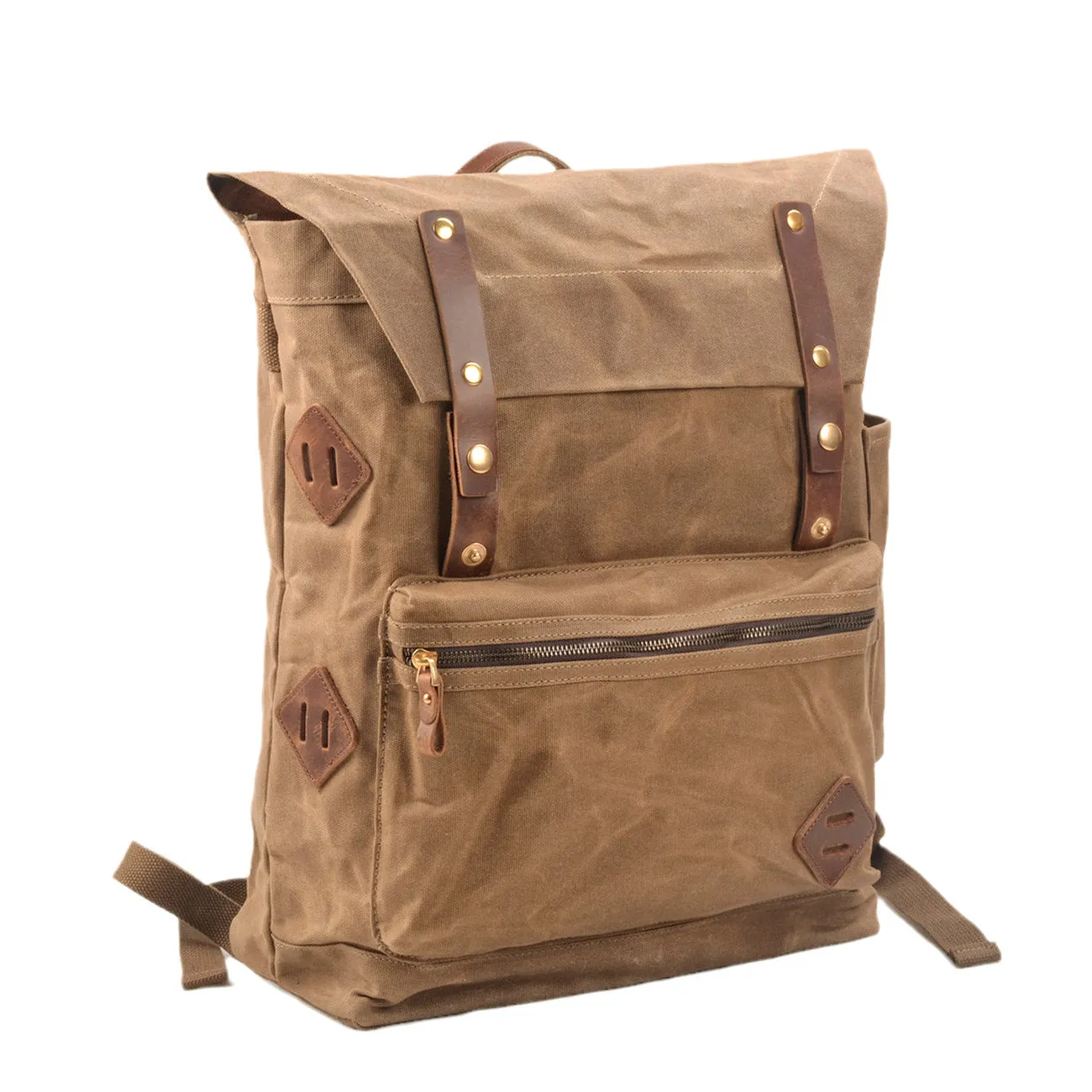 Waxed Canvas Backpack Travel Backpack Hiking Rucksack