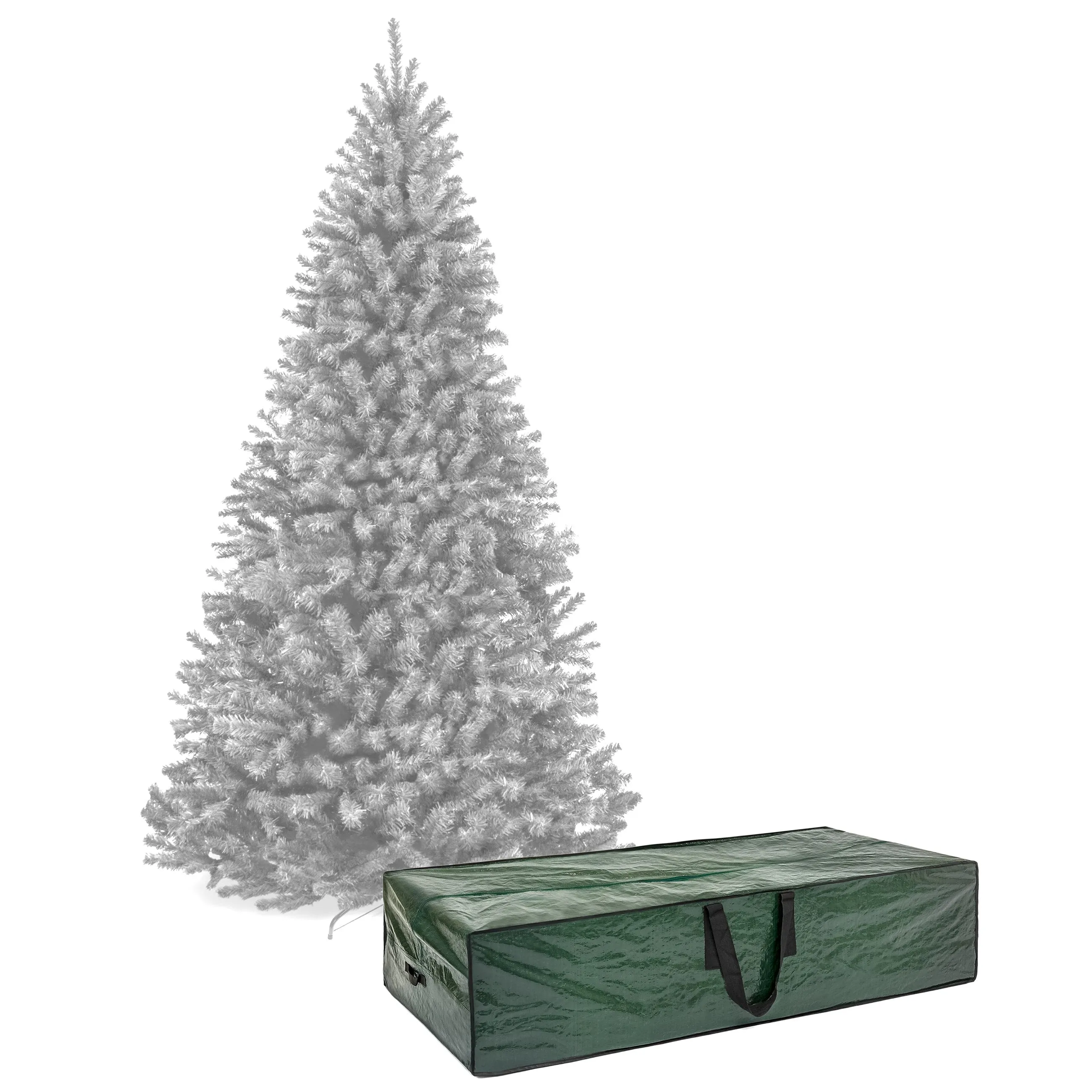 Weather-Resistant Christmas Tree Storage Bag for 9ft Tree w/ Handles - Green