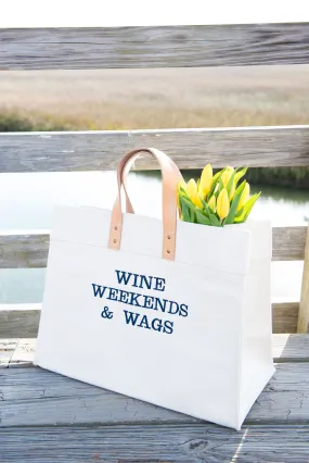 Wine, Weekends & Wags Tote Bag - Three Styles!