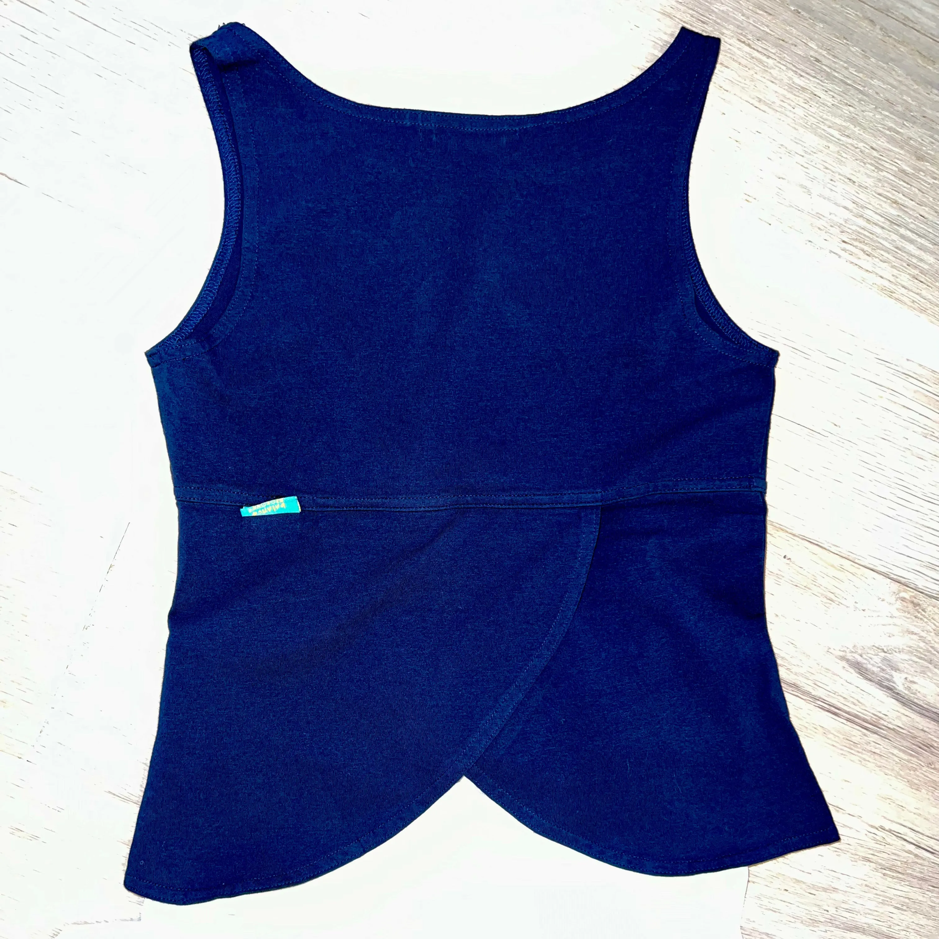 Wisdom Sleeveless Yoga Top - Navy