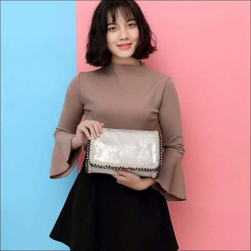 Womens Fashion Flap Shoulder Chain Bag