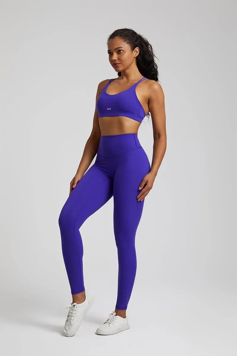 Women's Yoga Set - GFIT 2.0 Cross Back Sports Bra & High-Waist Leggings