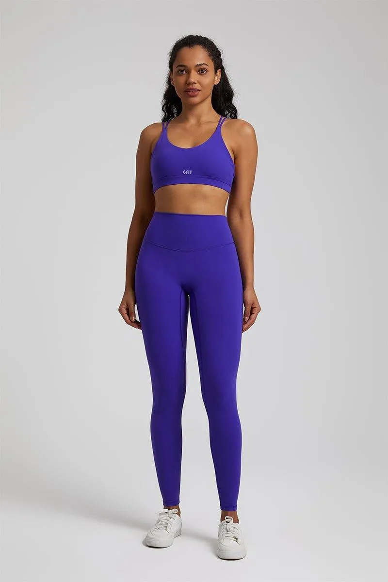 Women's Yoga Set - GFIT 2.0 Cross Back Sports Bra & High-Waist Leggings