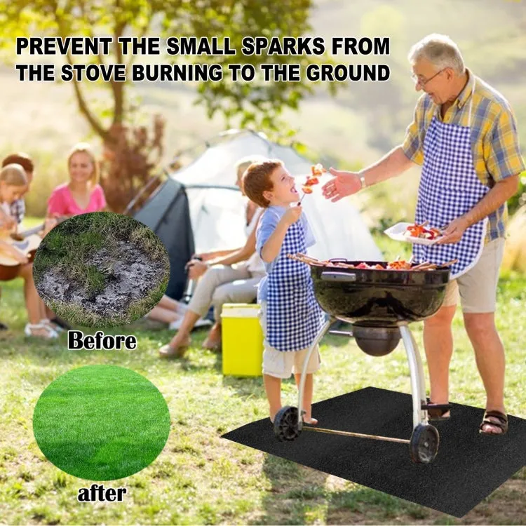 YEGBONG Fireplace Brazier Fire Mat Outdoor Lawn Patio Grill Fire Mat, Size: 39x47 Inches