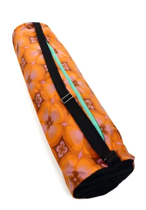 Yoga Mat Bag | Seventies Flowers - Green | Size XL