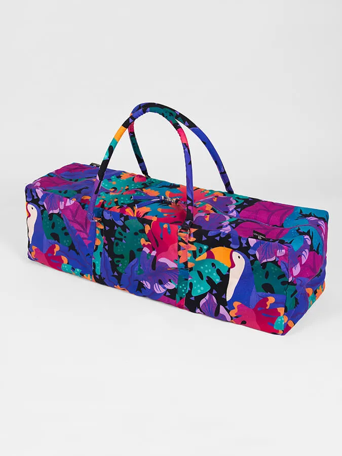 Yoga Studio GOTS Organic Cotton Designed Yoga Equipment Kit Bag - Floral Collection