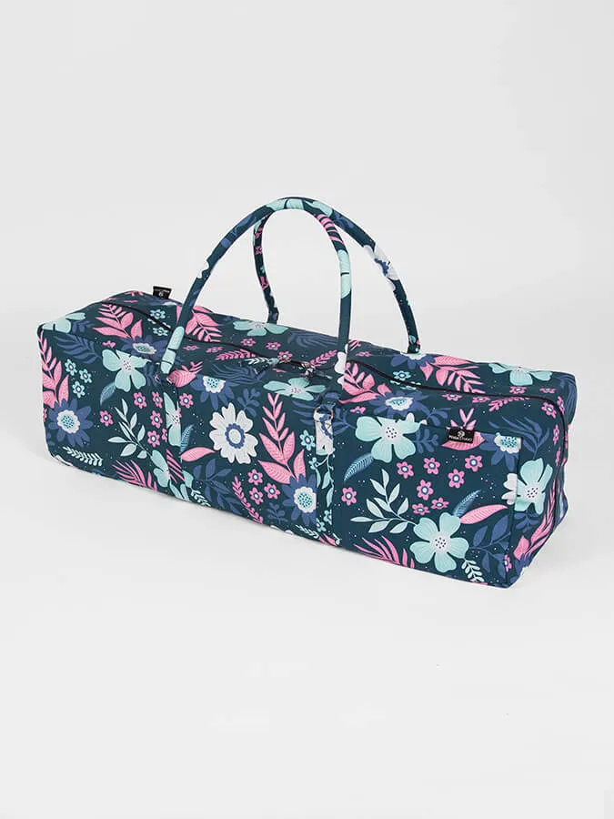 Yoga Studio GOTS Organic Cotton Designed Yoga Equipment Kit Bag - Floral Collection