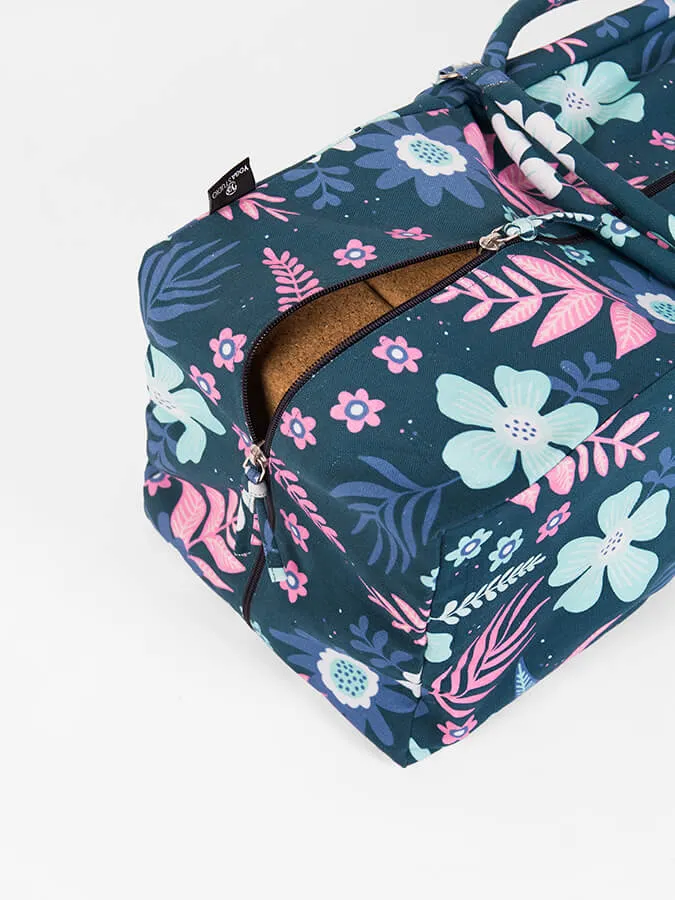 Yoga Studio GOTS Organic Cotton Designed Yoga Equipment Kit Bag - Floral Collection