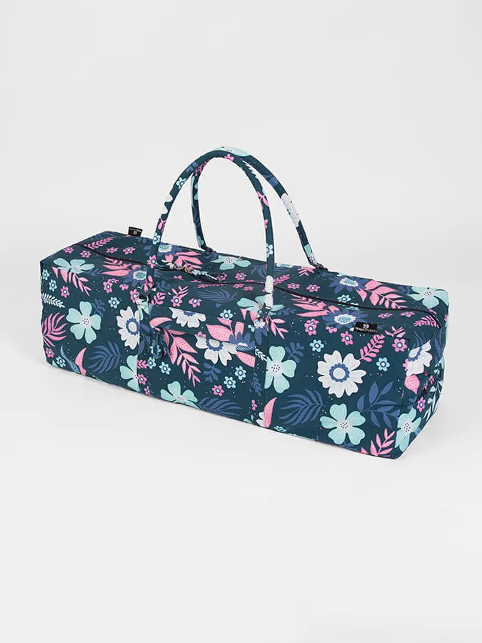 Yoga Studio GOTS Organic Cotton Designed Yoga Equipment Kit Bag - Floral Collection